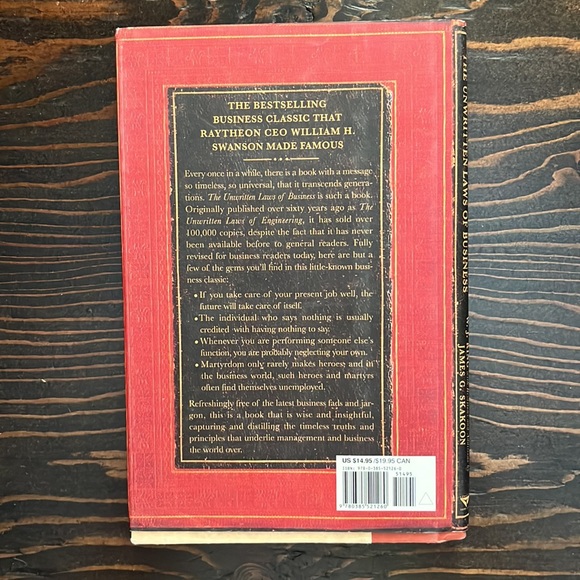 📕4/$20📕 The Unwritten Laws of Business hardcover book - Picture 2 of 3